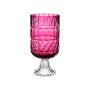 Vase Gift Decor Pink Dark pink Crystal Engraving 13 x 26,5 x 13 cm (6 Units)