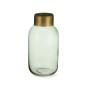 Vase Gift Decor Green Golden Glass 11,5 x 24 x 11,5 cm (6 Units)