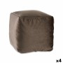 Pouffe Gift Decor Grey polystyrene Velvet (4 Units)