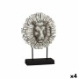 Figurine Décorative Gift Decor Argenté Argent Lion 28 x 38,5 x 11,5 cm (4 Unités)