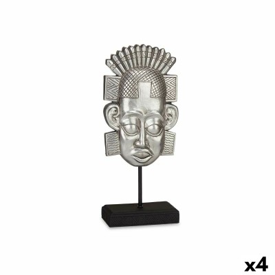 Decorative Figure Gift Decor Silver Indian Man 17,5 x 36 x 10,5 cm (4 Units)