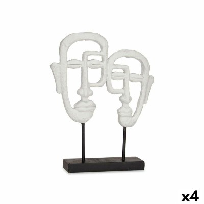 Figurine Décorative Gift Decor Blanc Visage 27 x 32,5 x 10,5 cm (4 Unités)