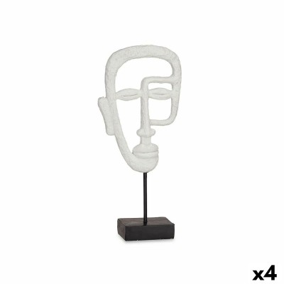 Figurine Décorative Gift Decor Blanc Visage 19,5 x 38 x 10,5 cm (4 Unités)