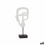 Decorative Figure Gift Decor White Face 19,5 x 38 x 10,5 cm (4 Units)