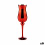 Candleholder Gift Decor Red Crystal 13,5 x 4,5 x 13,5 cm 13,5 x 45 x 13,5 cm (6 Units)