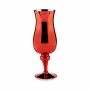 Bougeoir Gift Decor Rouge Verre 13,5 x 35 x 13,5 cm (6 Unités)