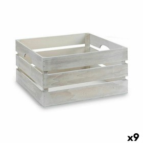 Boîte Décorative Gift Decor Blanc Bois Peuplier Bois de peuplier (9 Unités) Boîte Décorative Gift Decor Blanc Bois Peuplier Bois de peuplier (9 Unités)