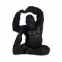 Figurine Décorative Gift Decor Noir Gorille Yoga 15,2 x 31,5 x 26,5 cm (3 Unités)