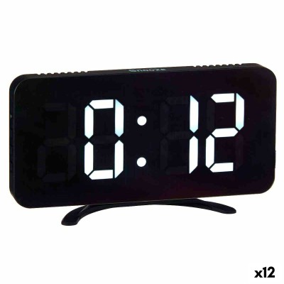 Montre Numérique de Table Gift Decor Noir (12 Unités)