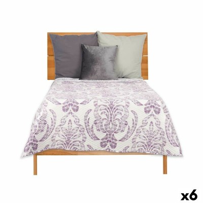 Reversible Bedspread Gift Decor White Purple 240 x 260 cm 260 x 0,3 x 240 cm (6 Units)
