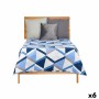 Reversible Bedspread Gift Decor Blue White 180 x 260 cm 260 x 0,3 x 180 cm (6 Units)