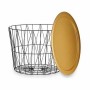 Side table Gift Decor Black Golden 62 x 45,5 x 62 cm (4 Units)