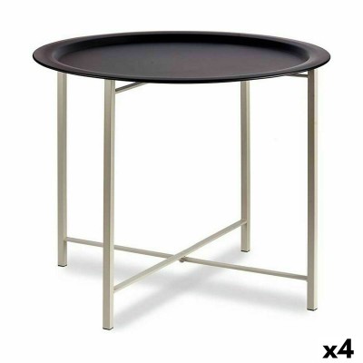 Table d'appoint Gift Decor Blanc Noir 62 x 48,5 x 62 cm (4 Unités)