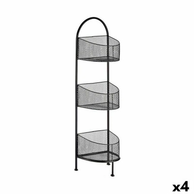 Étagère Gift Decor Noir Métal 21,2 x 97 x 28,5 cm (4 Unités)
