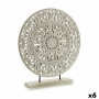 Decorative Figure Gift Decor White Mandala 7 x 49 x 44 cm 44 x 49 x 7 cm (6 Units)