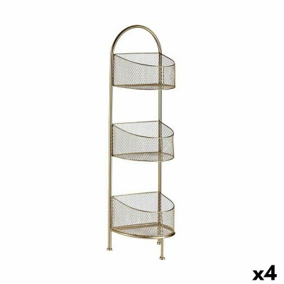 Étagère Gift Decor Doré Métal 21,2 x 97 x 28,5 cm (4 Unités)