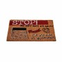 Doormat Gift Decor Stop Black Red Natural Coconut Fibre 40 x 1,5 x 60 cm (12 Units)