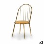 Chair Gift Decor Golden Mustard Polyester Iron 48 x 95,5 x 48 cm Bars (2 Units)