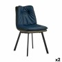 Armchair Gift Decor Blue Black Grey 62 x 85 x 47 cm Buttons (2 Units)