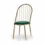 Chaise Gift Decor Vert Doré Polyester Fer 48 x 95,5 x 48 cm Barres (2 Unités)