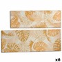 Canvas Gift Decor Golden Leaf of a plant 135 x 45 x 1,5 cm (6 Units)