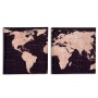 Toile Gift Decor Mappemonde 1,5 x 28 x 28 cm (36 Unités)