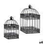 Decorative cage Gift Decor Black 18 x 35 x 18 cm 14 x 14 x 29 cm Set (4 Units)