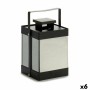 Lanterne à LED Gift Decor Noir 12,5 x 18,5 x 12,5 cm Miroir (6 Unités)