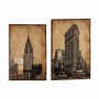 Toile Gift Decor New York 90 x 3 x 60 cm (4 Unités)