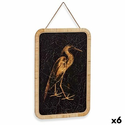 Canvas Gift Decor Heron 2 x 60 x 40 cm (6 Units)
