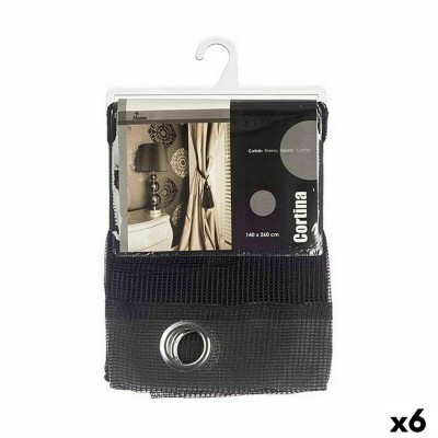Rideau Gift Decor Noir 140 x 260 cm Grille (6 Unités)