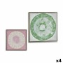 Toile Gift Decor Abstrait 52,5 x 2,8 x 52,5 cm (4 Unités)