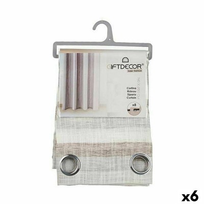 Curtain Gift Decor Dark grey 140 x 0,1 x 260 cm Stripes (6 Units)