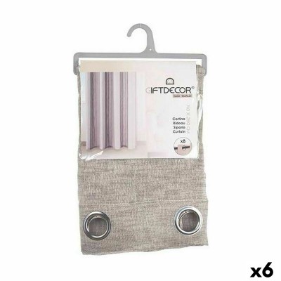Curtain Gift Decor Brown 140 x 0,1 x 260 cm (6 Units)