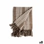 Foulard multi-usages Gift Decor Blanc Beige 235 x 205 cm Rayures (8 Unités)