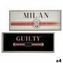 Painting Gift Decor GUILTY MILAN White Black Beige Cream Particleboard 2 x 46 x 121 cm (4 Units)