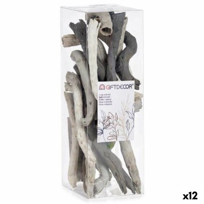 Decorative Log Gift Decor Grey 9 x 27 x 9 cm (12 Units)