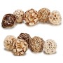 Decorative bauble Gift Decor White Brown Black 6 x 65 x 6 cm Natural (24 Units)