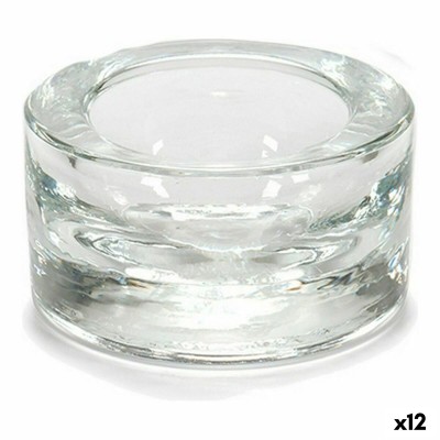 Candleholder Gift Decor Transparent Glass 7 x 3,5 x 7 cm (12 Units)