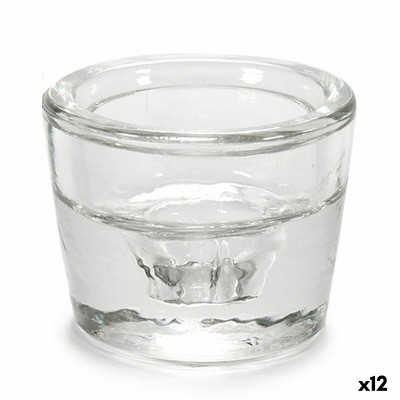 Bougeoir Gift Decor Transparent verre 6 x 4,3 x 6 cm (12 Unités)