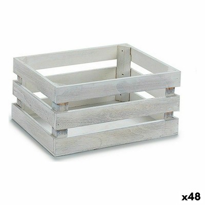 Boîte Décorative Gift Decor Blanc Peuplier Bois de peuplier (48 Unités)