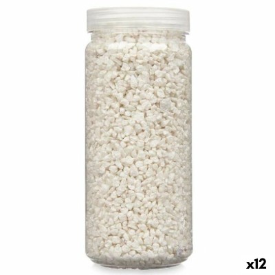 Pierres Décoratives Gift Decor Blanc 2 - 5 mm 700 g 6,5 x 15,5 x 6,5 cm 6,2 x 15,3 x 6,2 cm 6,5 x 15,8 x 6,5 cm (12 Unités)