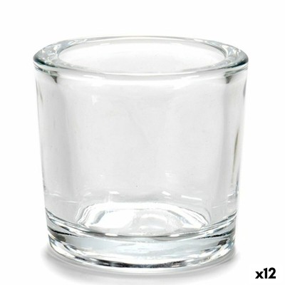 Bougeoir Gift Decor Transparent verre 6,5 x 6 x 6,5 cm (12 Unités)