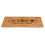 Doormat Gift Decor Airplane Mode Yellow Black Natural PVC Coconut Fibre 60 x 1 x 40 cm (12 Units)