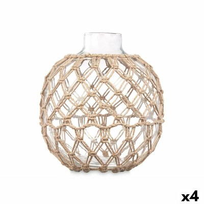 Decorative bauble Gift Decor Transparent Natural 21 x 23 cm 21 x 23 x 21 cm (4 Units)