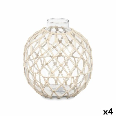 Decorative bauble Gift Decor White Transparent 21 x 23 cm 21 x 23 x 21 cm (4 Units)