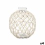 Decorative bauble Gift Decor White Transparent 21 x 23 cm 21 x 23 x 21 cm (4 Units)