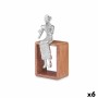 Figurine Décorative Gift Decor Marron Argenté Argent Flûte à Bec 13 x 27 x 13 cm (6 Unités)