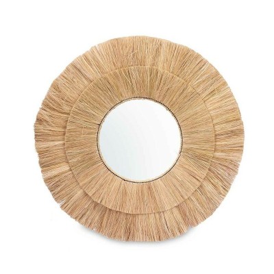 Miroir mural Gift Decor Marron 110 x 110 x 3 cm Cercle