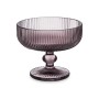 Coupe de glaces et de milkshakes Vivalto Gris Rose verre 310 ml Rayures (6 Unités)